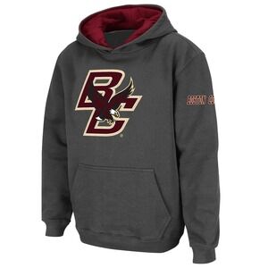 Colosseum Kids College Eagles Hoodie Gray Maroon Gold Pullover Sweatshirt L NWT